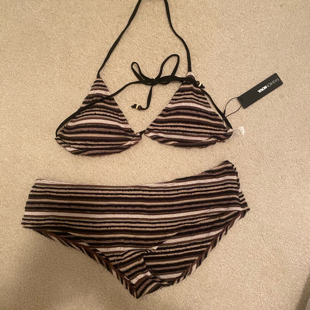 Striped Bikini Set